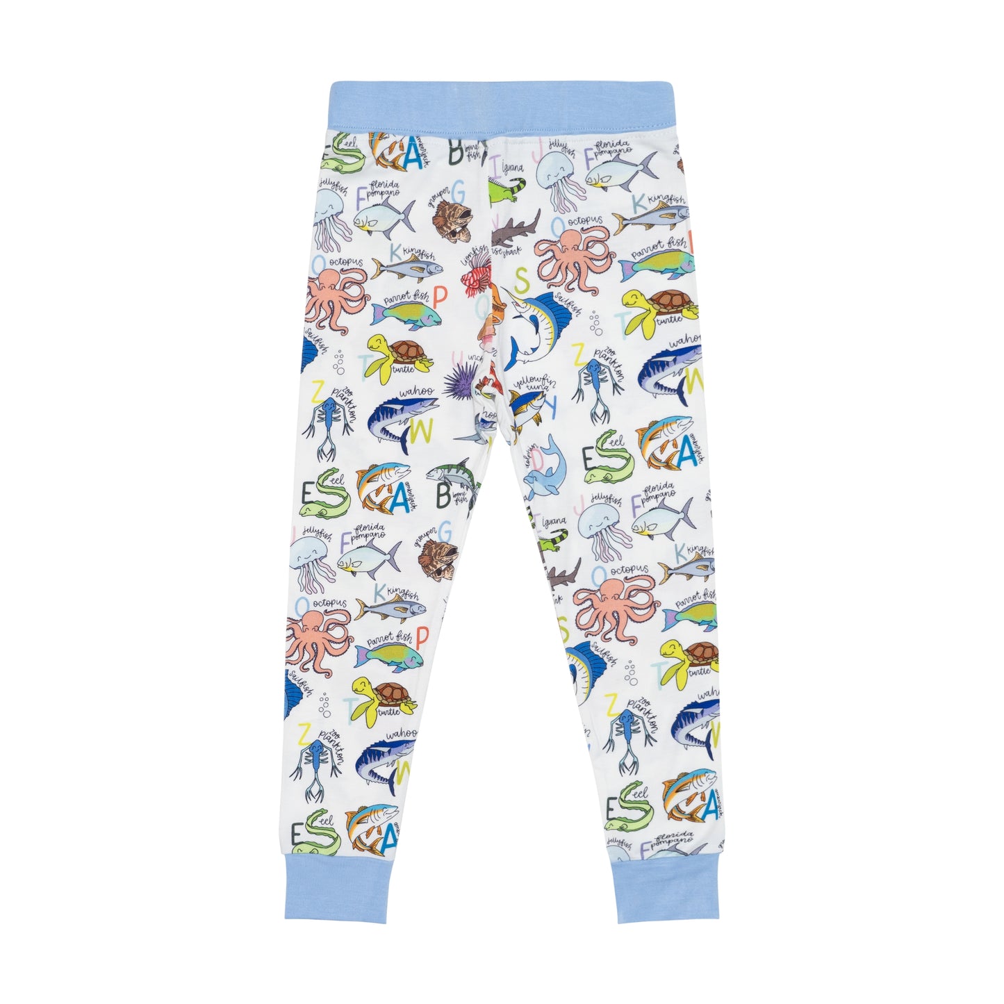 Blue ABC Two-Piece Pajama Set