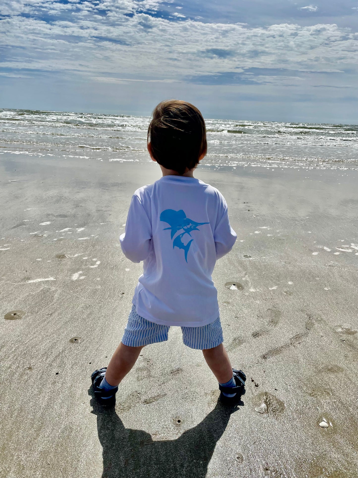 Signature Sailfish Fishing Shirt White/Blue