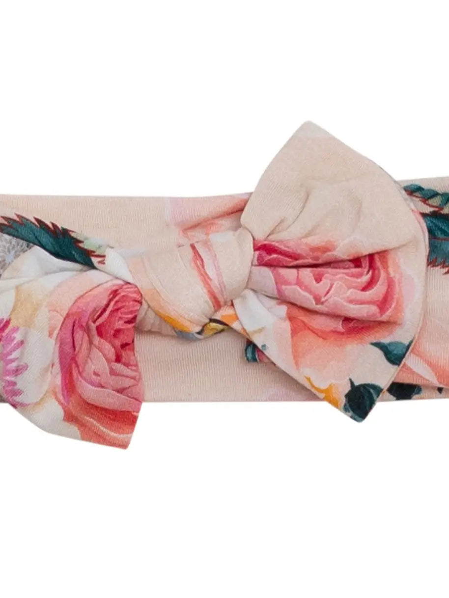 Peony Flutter Sleeve Ruffled Romper & Bow Set