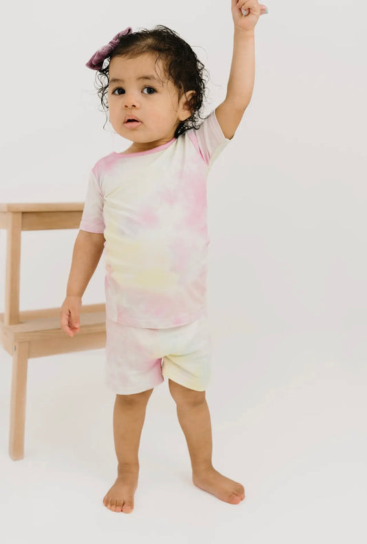 Rainbow Bamboo Tie Dye Short Set