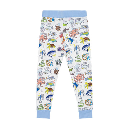 Blue ABC Two-Piece Pajama Set
