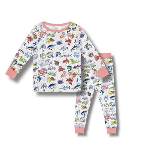 Pink ABC Two-Piece Pajama Set