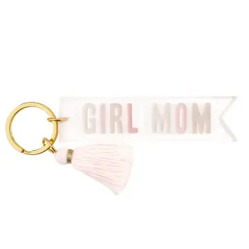 Acrylic Key Tag - Girl Mom