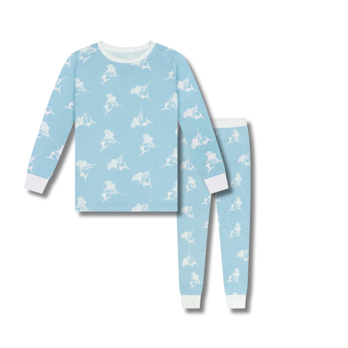 Blue Sailfish Two-Piece Pajama Set