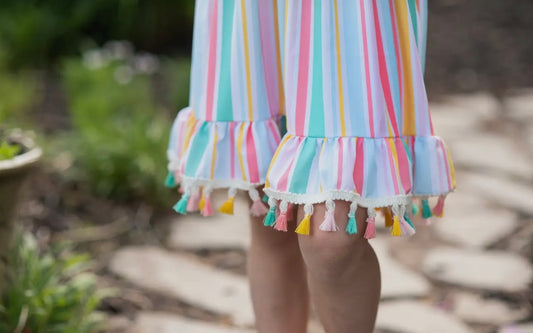 Striped Tassel Dress