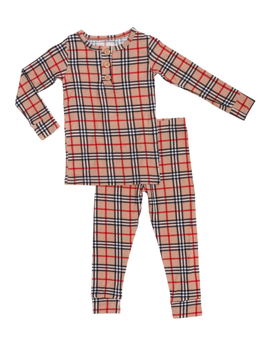 London Plaid Two Piece Pajama Set