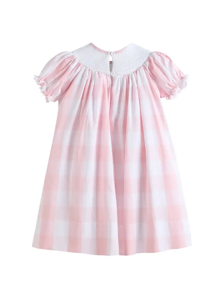 Pink Smocked Bishop Dress