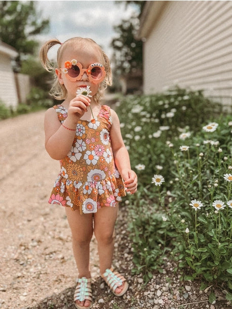 Retro Floral Swimsuit