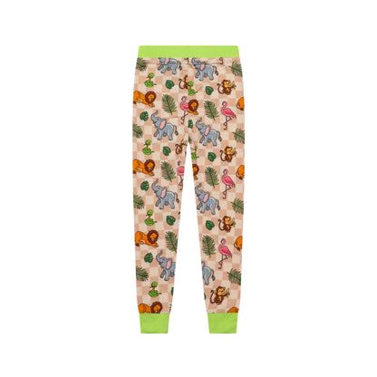 Safari Checkered Two-Piece Pajama Set