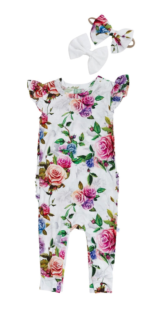 Wild Rose Flutter Romper