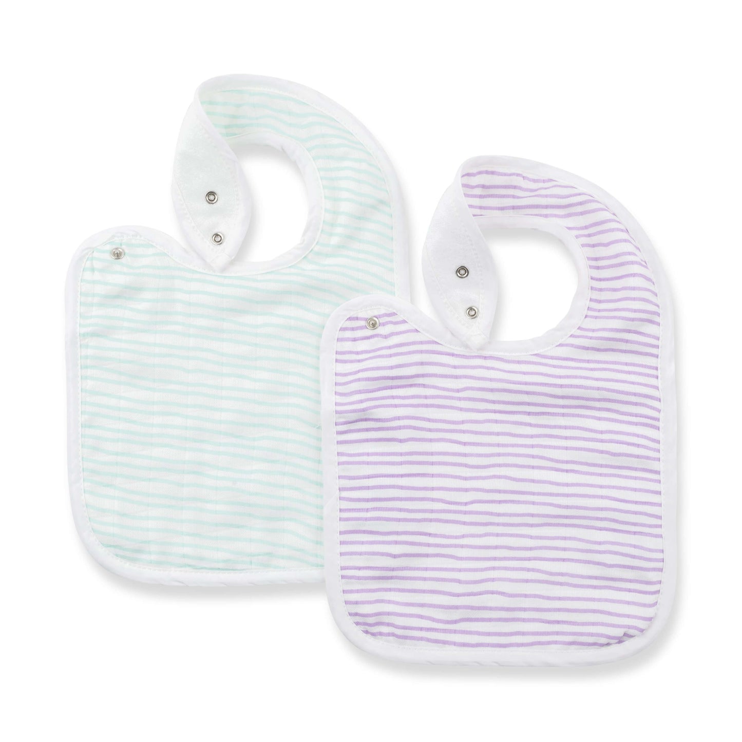 Green & Purple Wave Bib Set