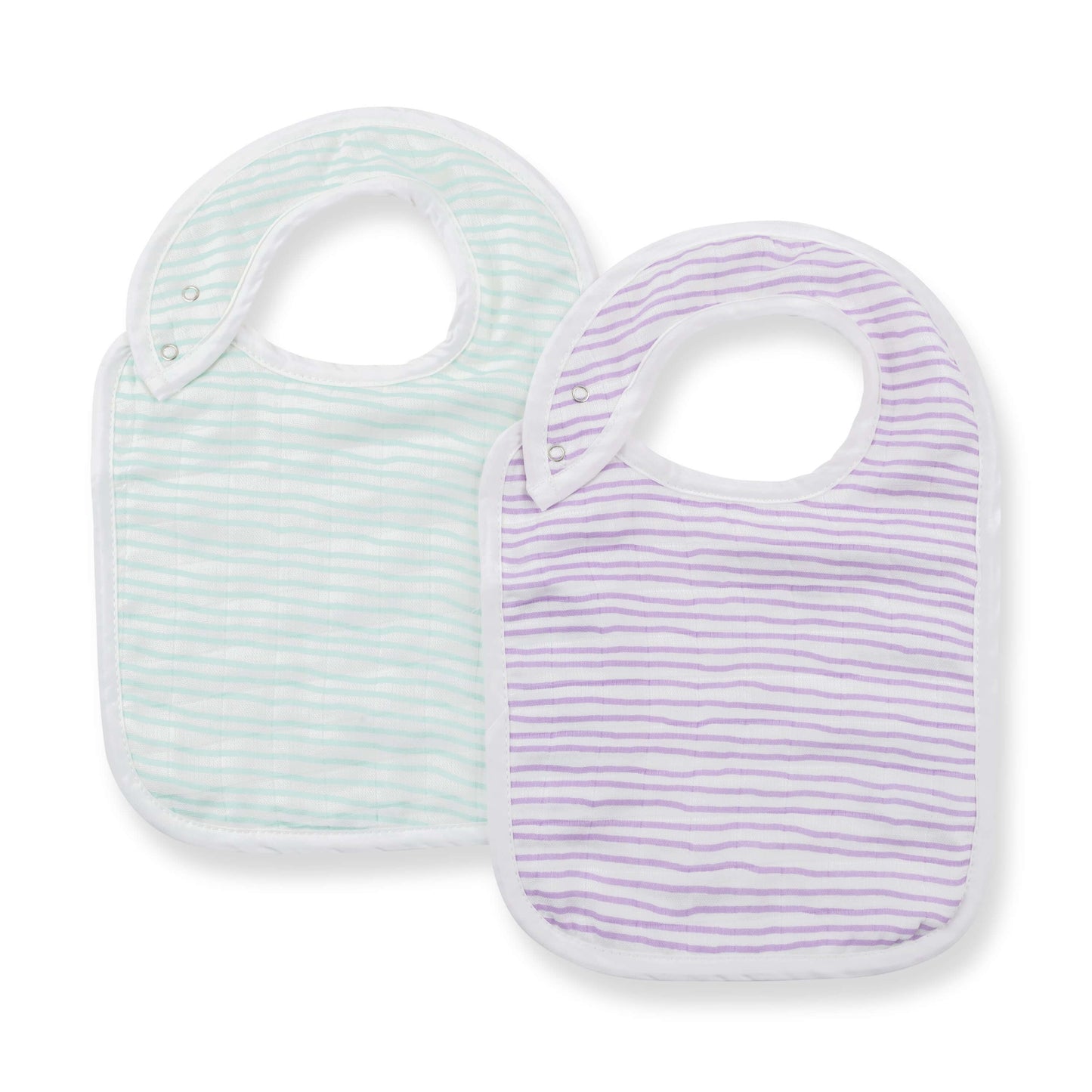 Green & Purple Wave Bib Set
