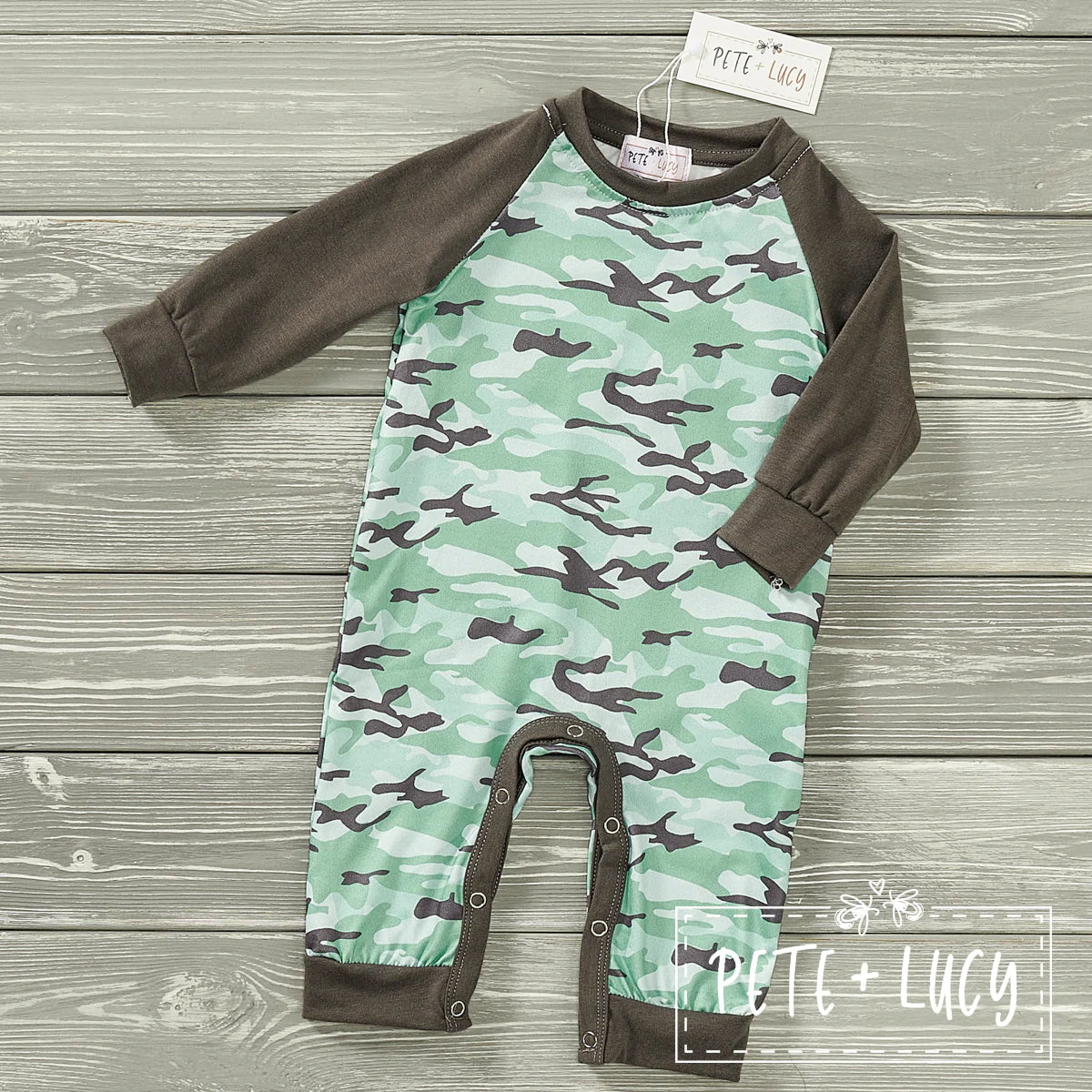 Gray Camo Romper