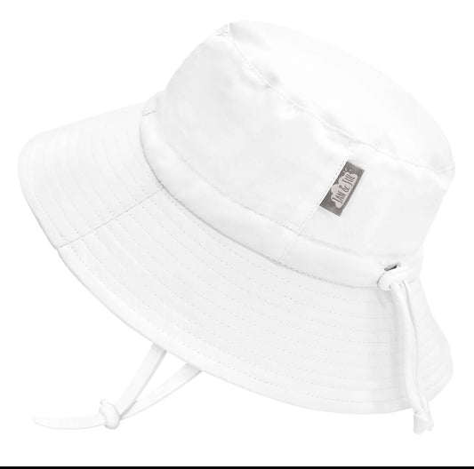 White | Aqua Dry Bucket Hat